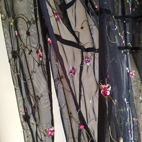 vintage y2k sheer mesh maxi long sleeve dress NWOT 🎈HOST PICK🎈 - Picture 4 of 13